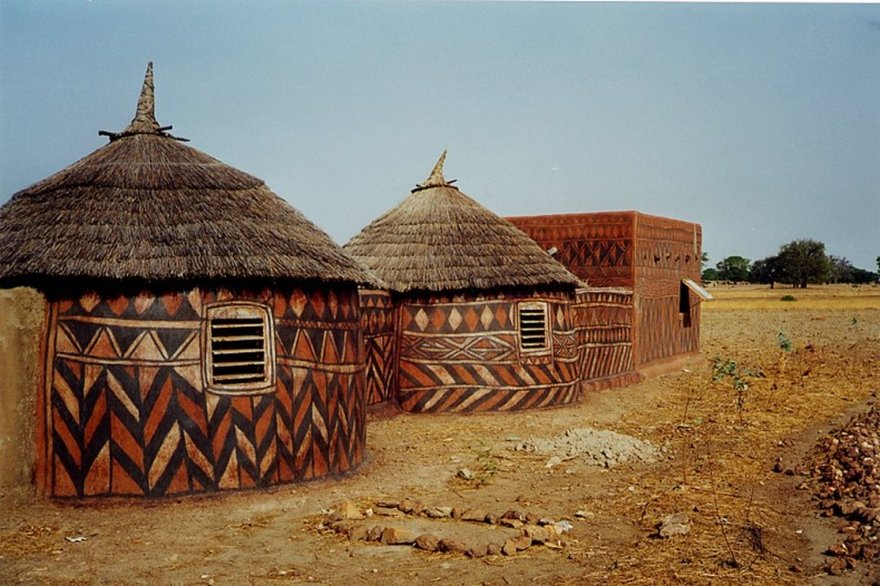 Decorated mud houses
