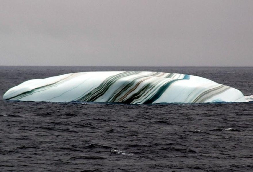 Multicolored striped iceberg - Antarctica